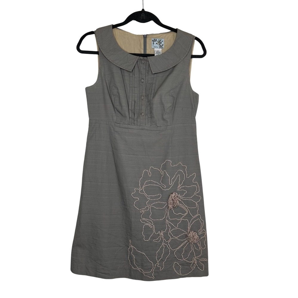 Anthropologie Tabitha Dress Embroidered Flowers